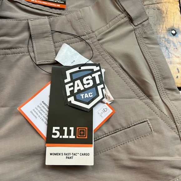 5.11 Tactical Womens 8 Fast-Tac Cargo EMS Utility Uniform Pants New Tags Tan - Picture 3 of 9